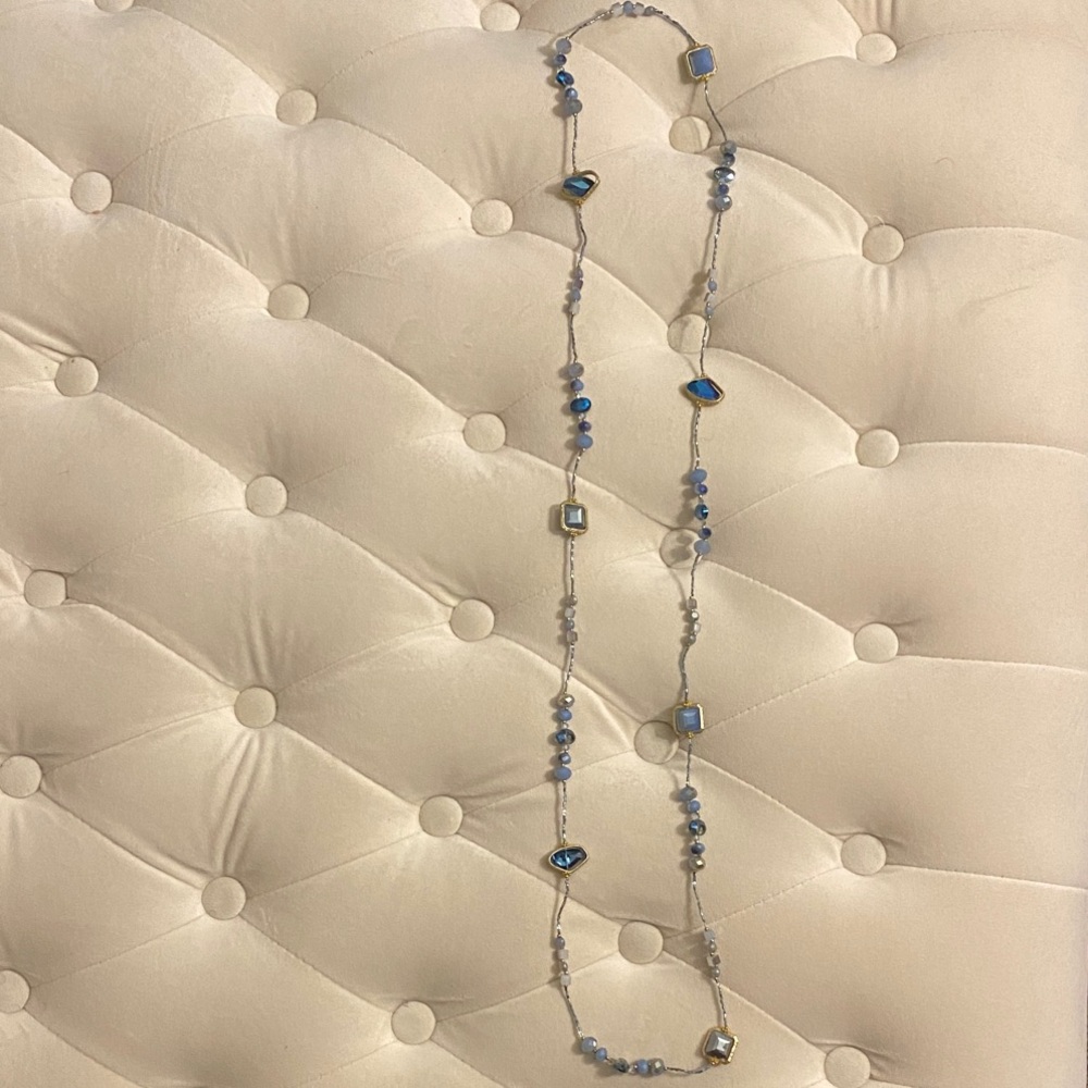 Elegant Blue and Silver Necklace